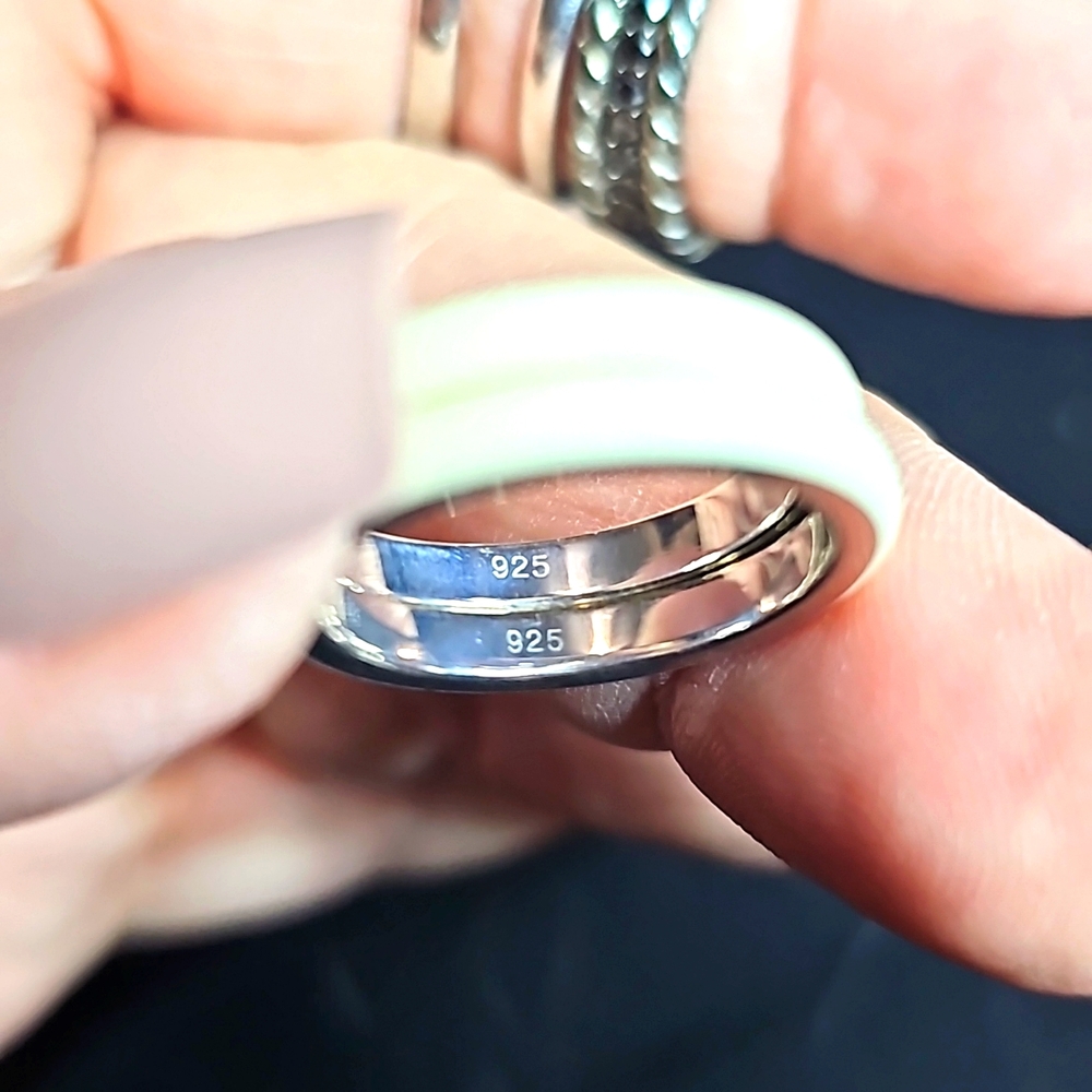 Designer Hidalgo White Two Eternity Bands View 3